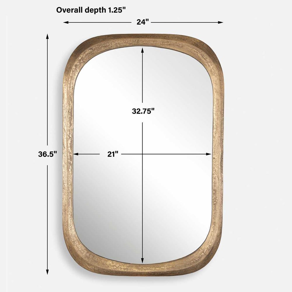 Malone Mirror-Brass