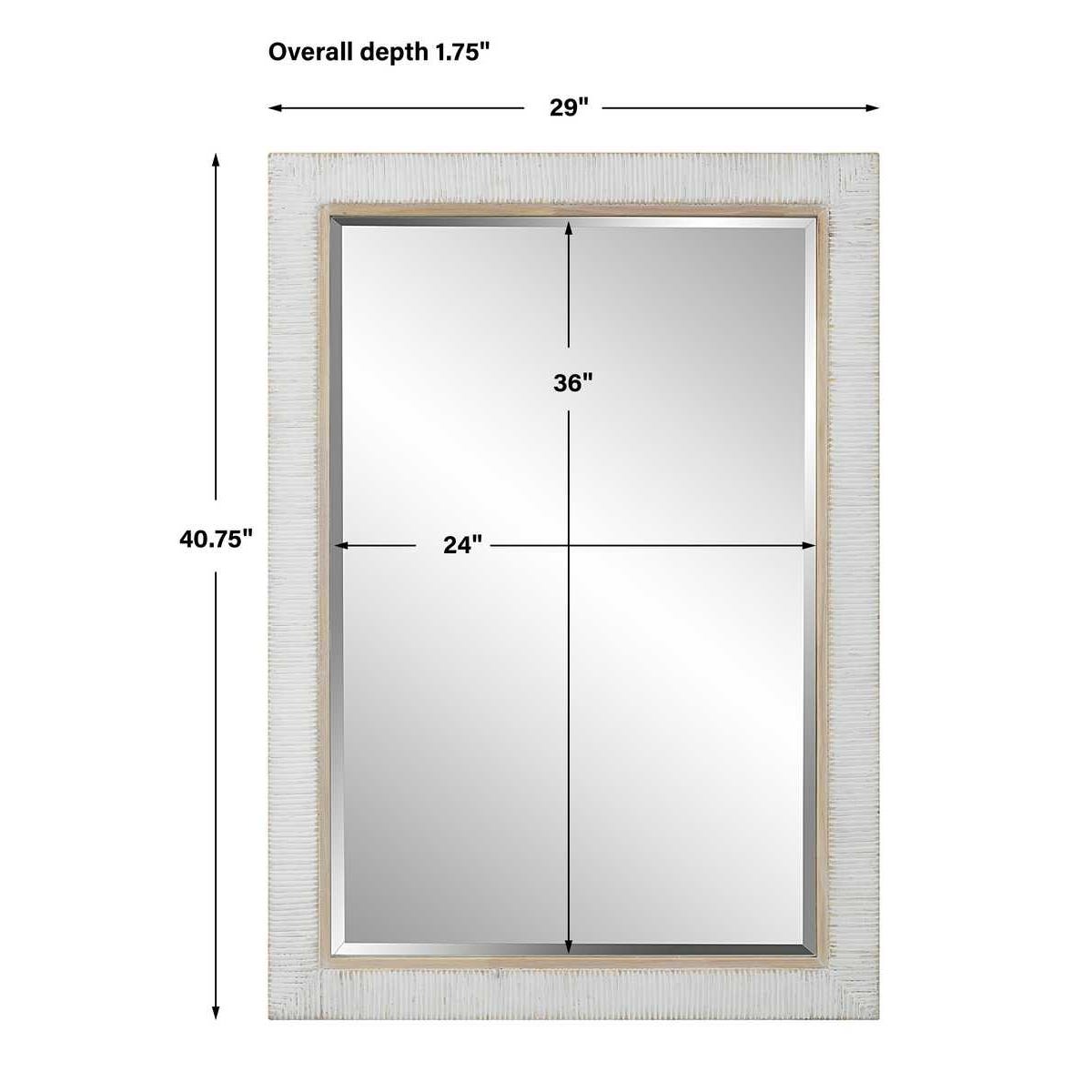 Cape Mirror-Whitewashed
