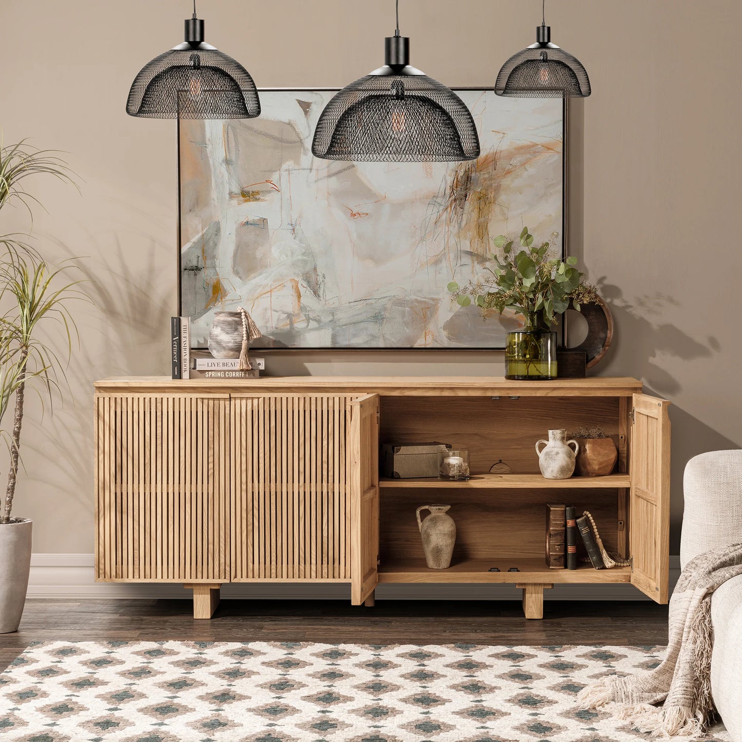 Roya 4 Door Cabinet - Natural