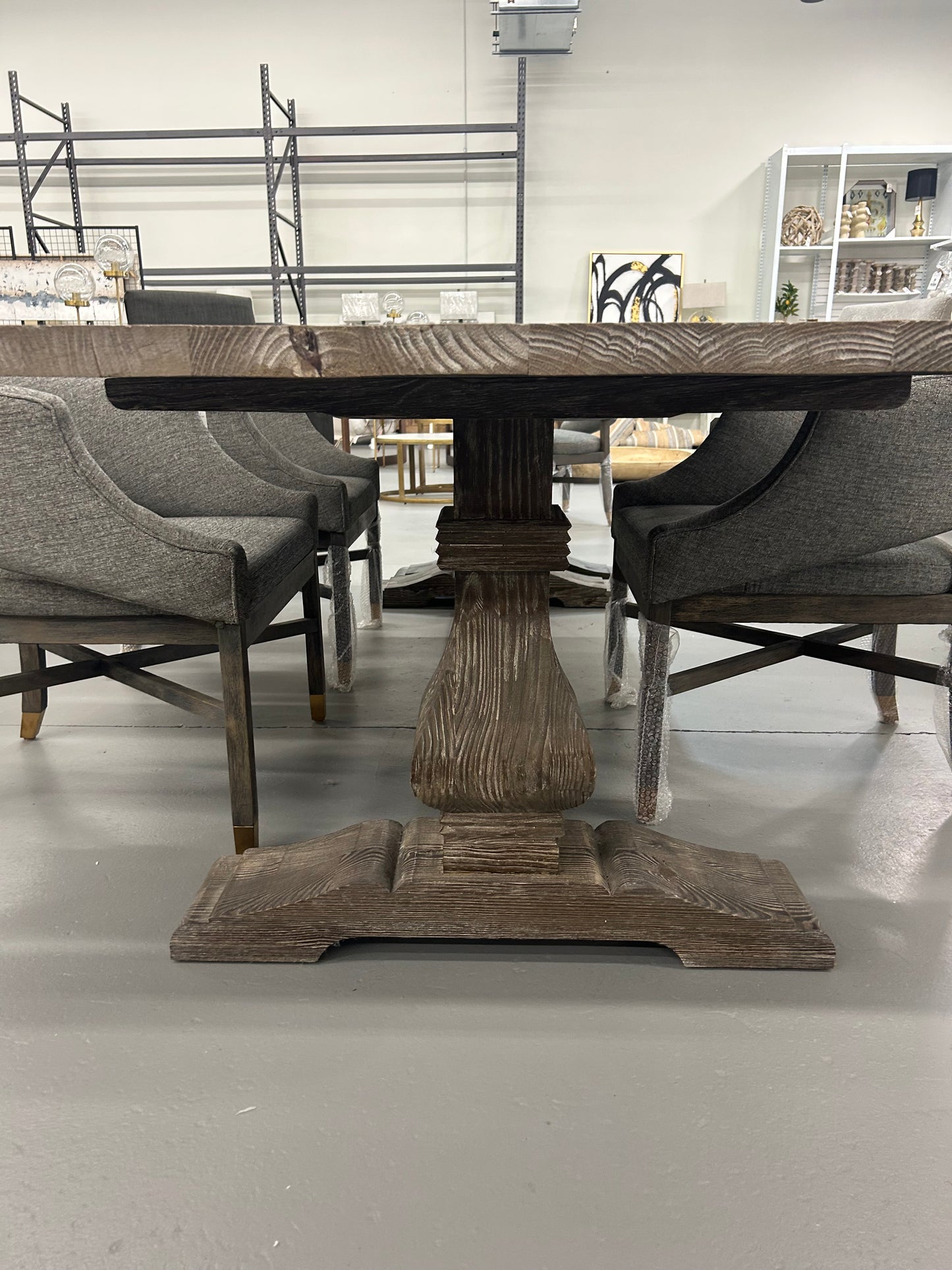 Versailles Table, 110" in Wire Brushed Pine Grey