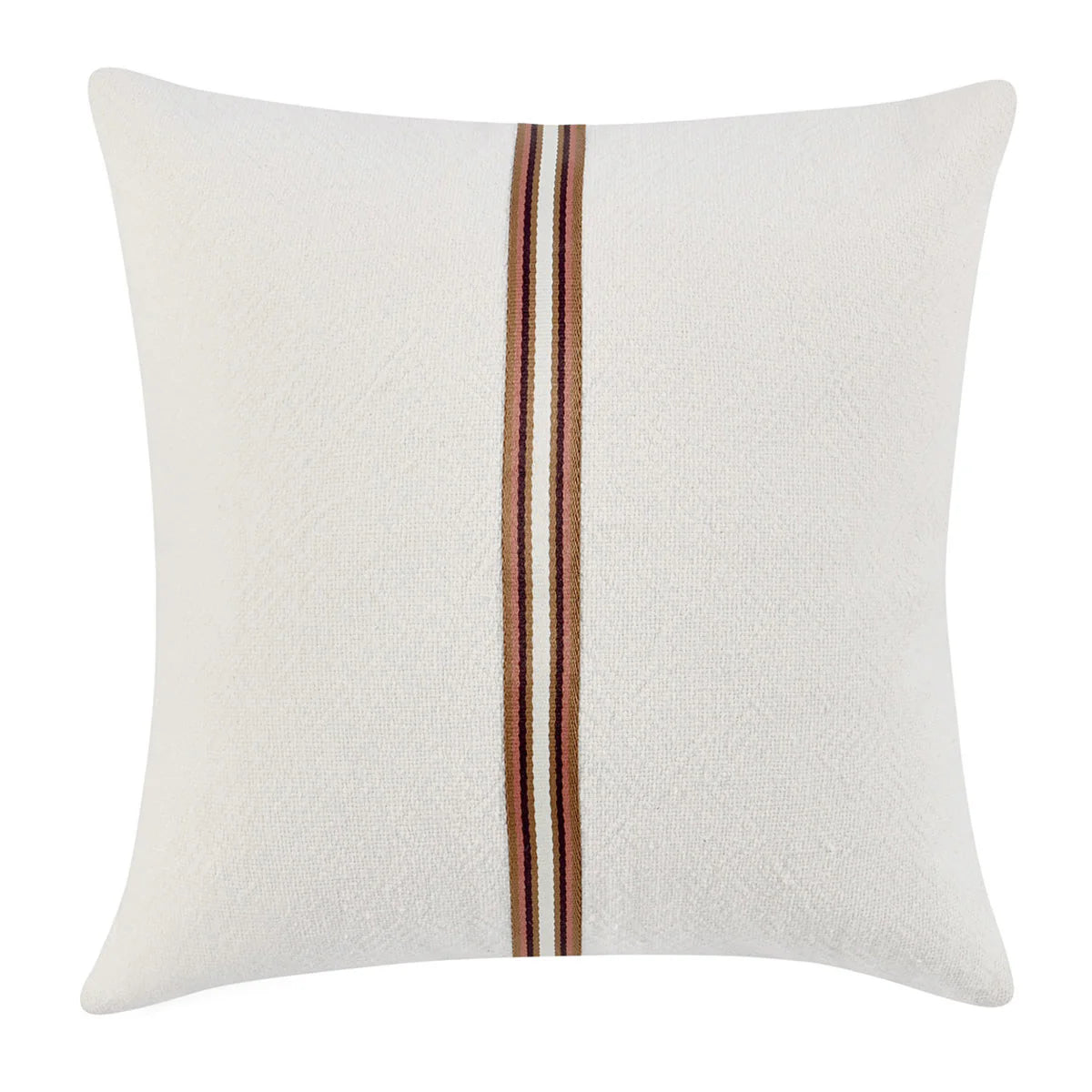 TL Ralph 22"x22" Pillow-Ivory/Sangria Red