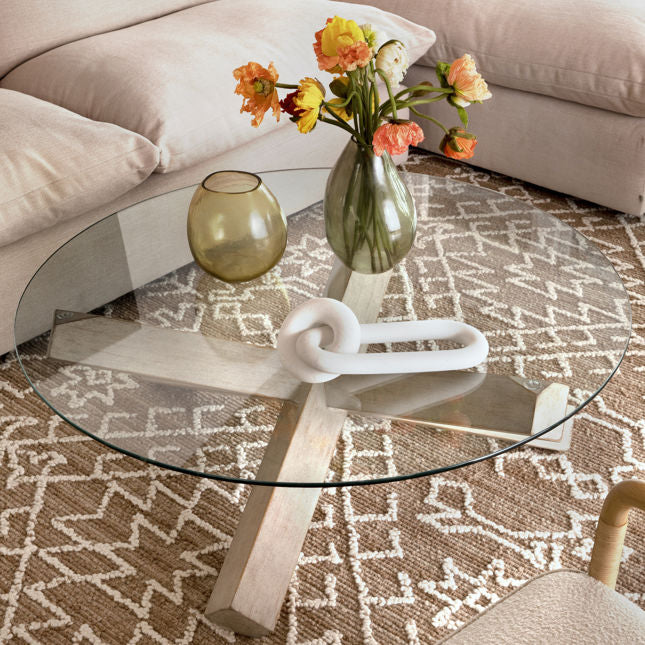 Judy Coffee Table Light Warm Wash 48"