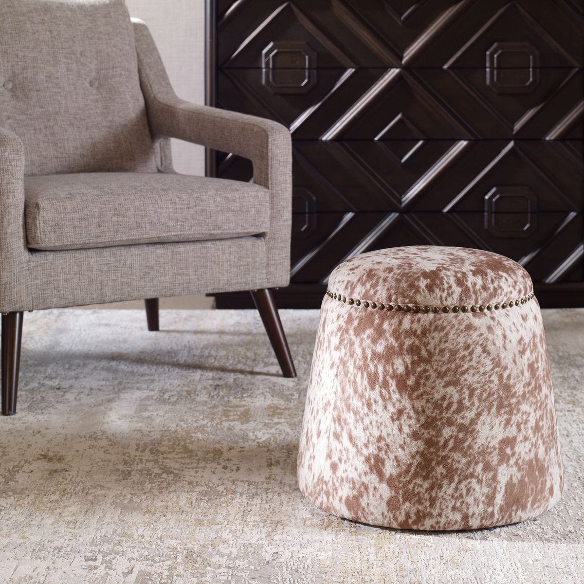 Gumdrop Ottoman, Cowhide