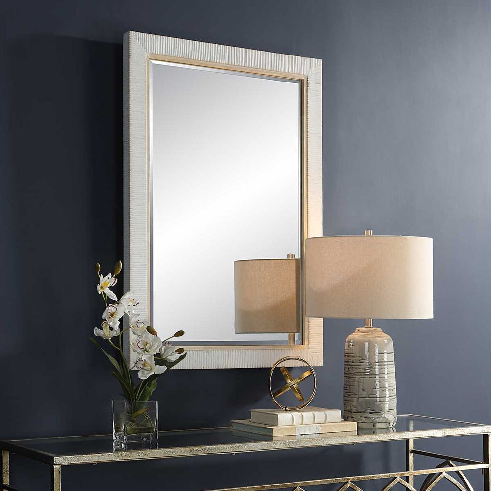 Cape Mirror-Whitewashed