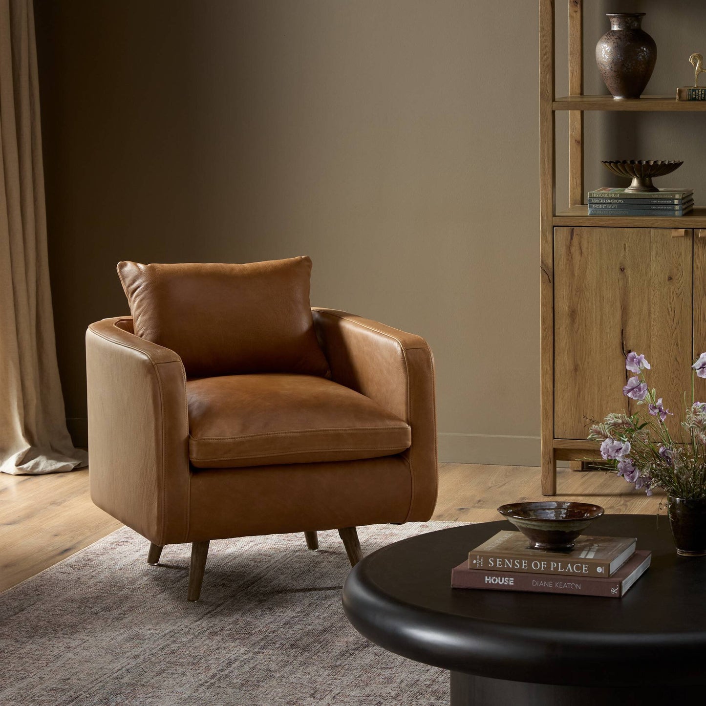 Kaya Swivel Chair- Haven Tobacco