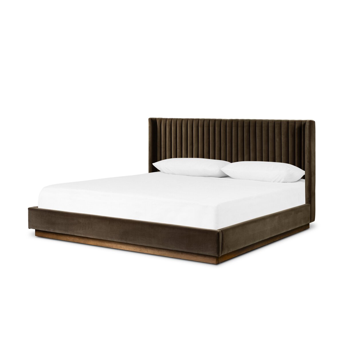 Montgomery  Queen Bed- Surrey Mink (Performance Fabric)