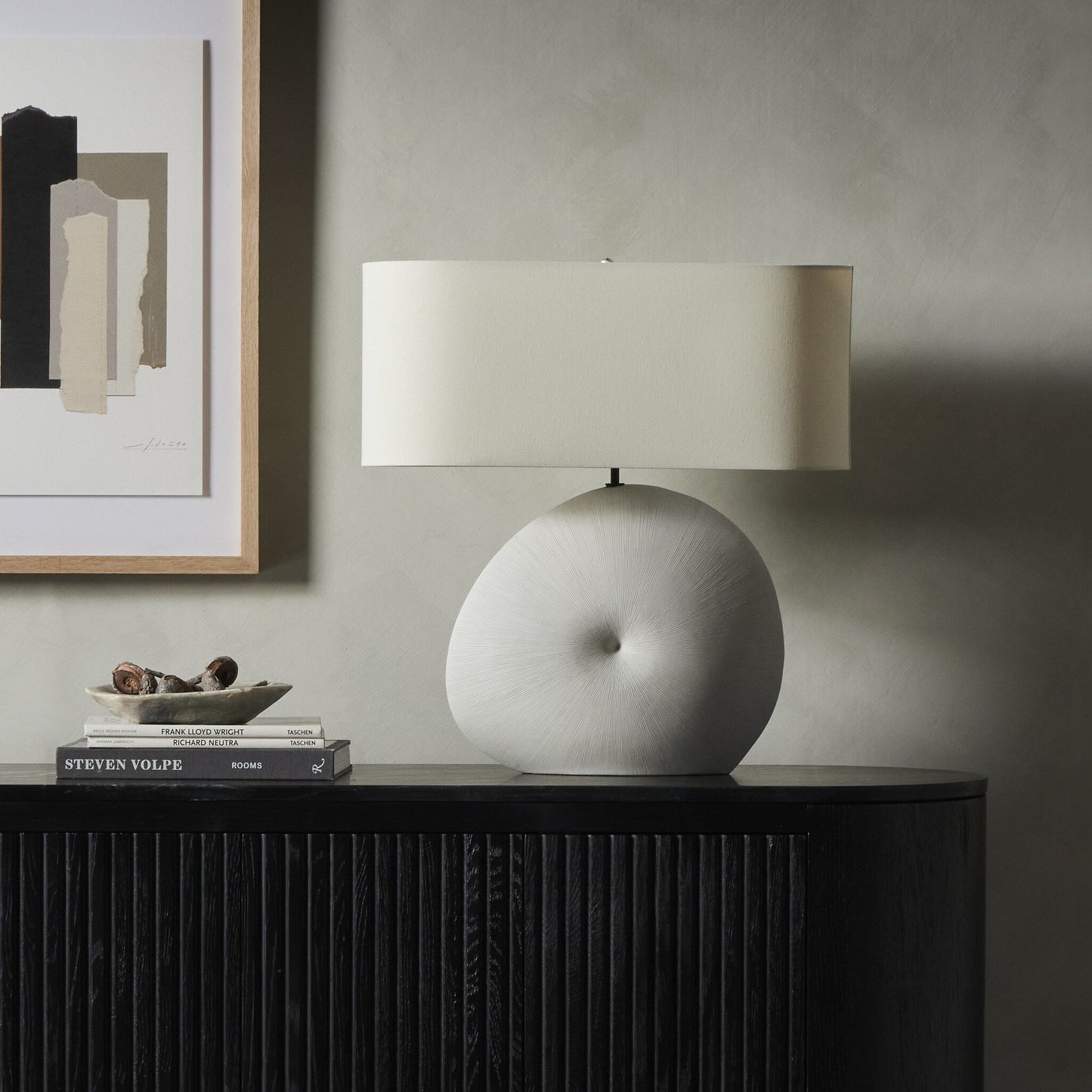 Busaba Table Lamp- Textured Matte White