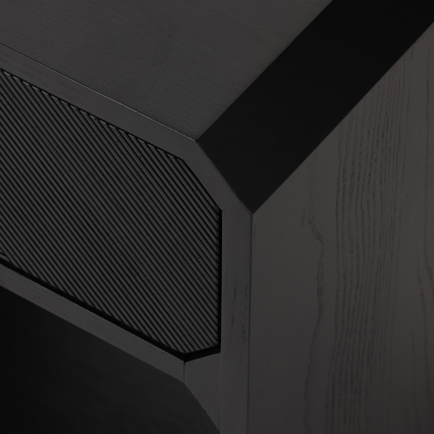 Caspian Nightstand- Black Ash Veneer