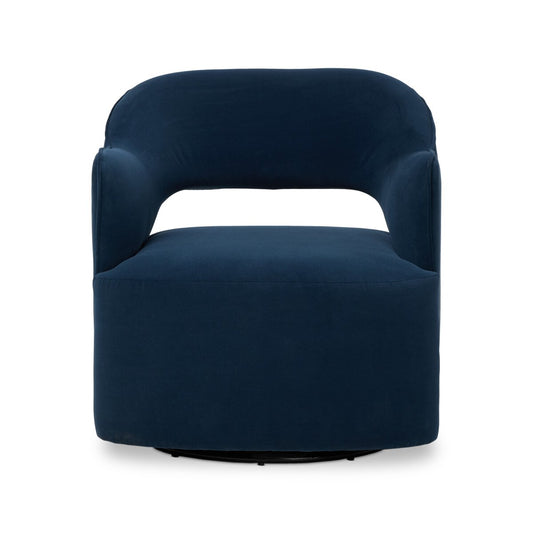 Blythe Swivel Chair, Crypton Henry Navy (Performance Fabric)