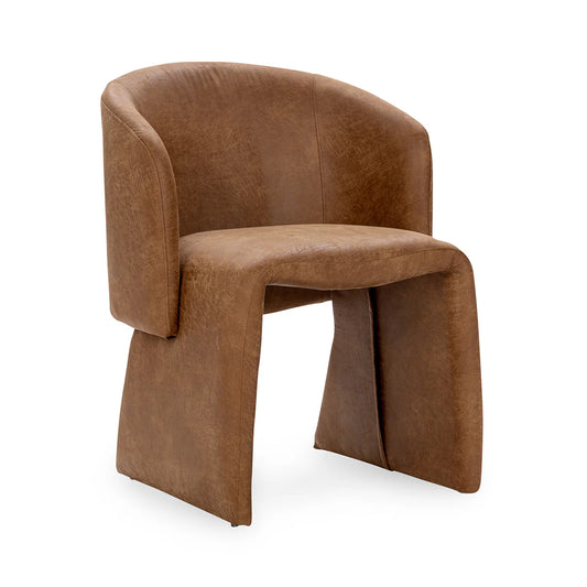Halstead Upholstered Dining Chair - Cognac