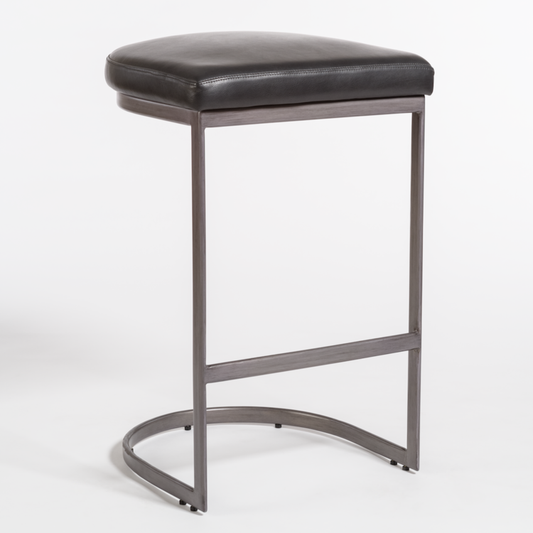 San Rafael Counter Stool in Aged Obsidian and Burnished Riviera