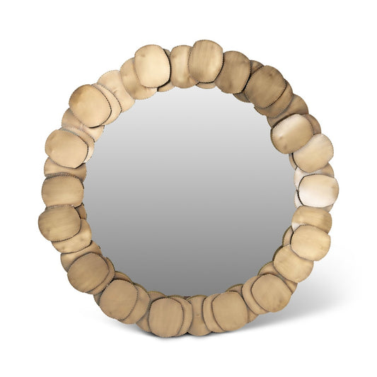 Suri Mirror (Antique Brass, 33"D)