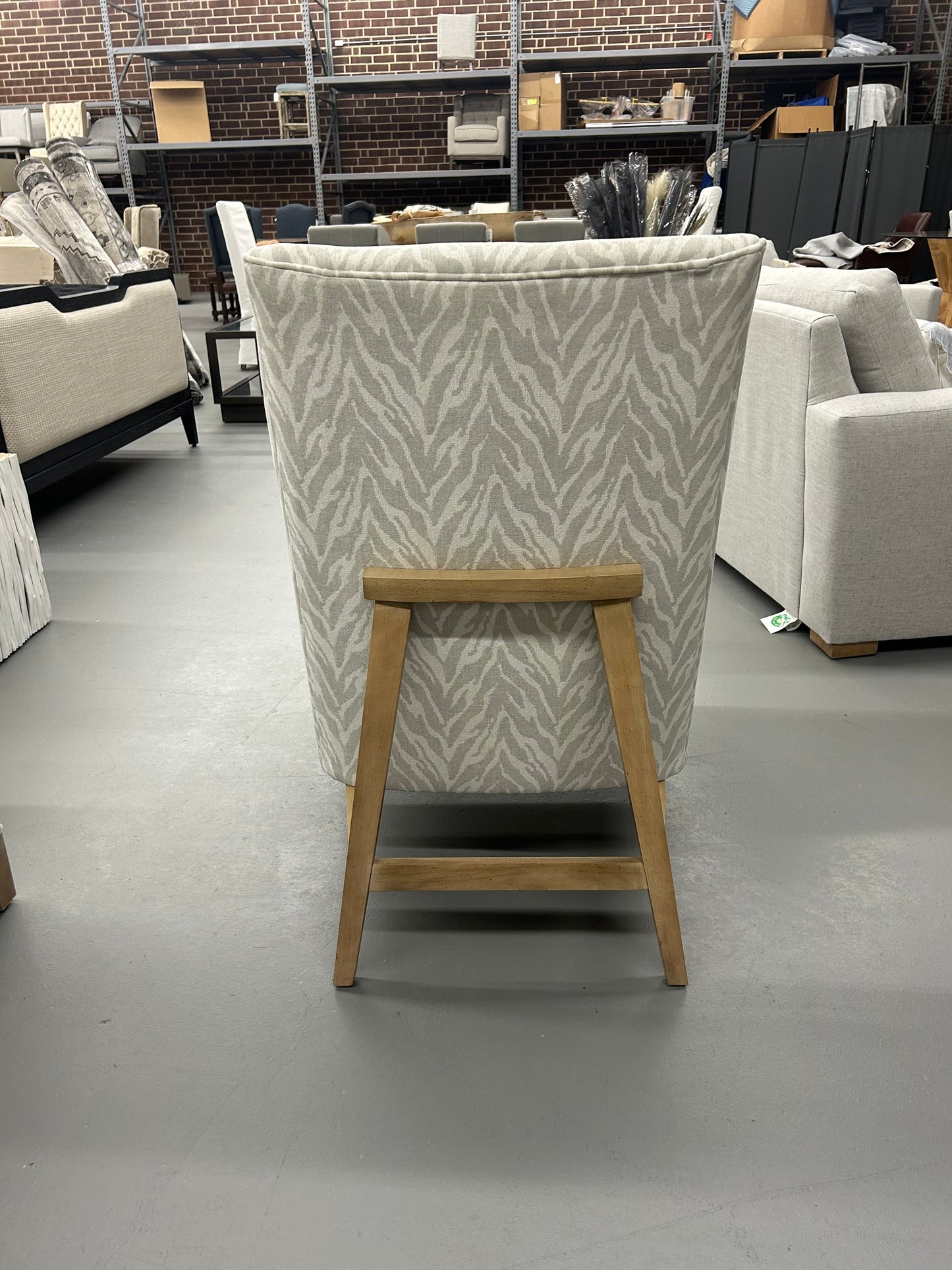 Zebra Chair, Balance Fabric: Grade X/10994-47, Finish: Washed Oak