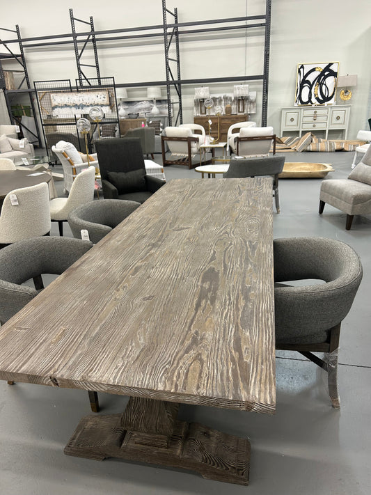 Versailles Table, 110" in Wire Brushed Pine Grey