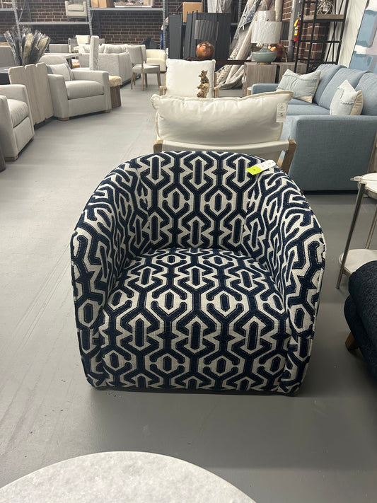 Blue and White Occassional Chair