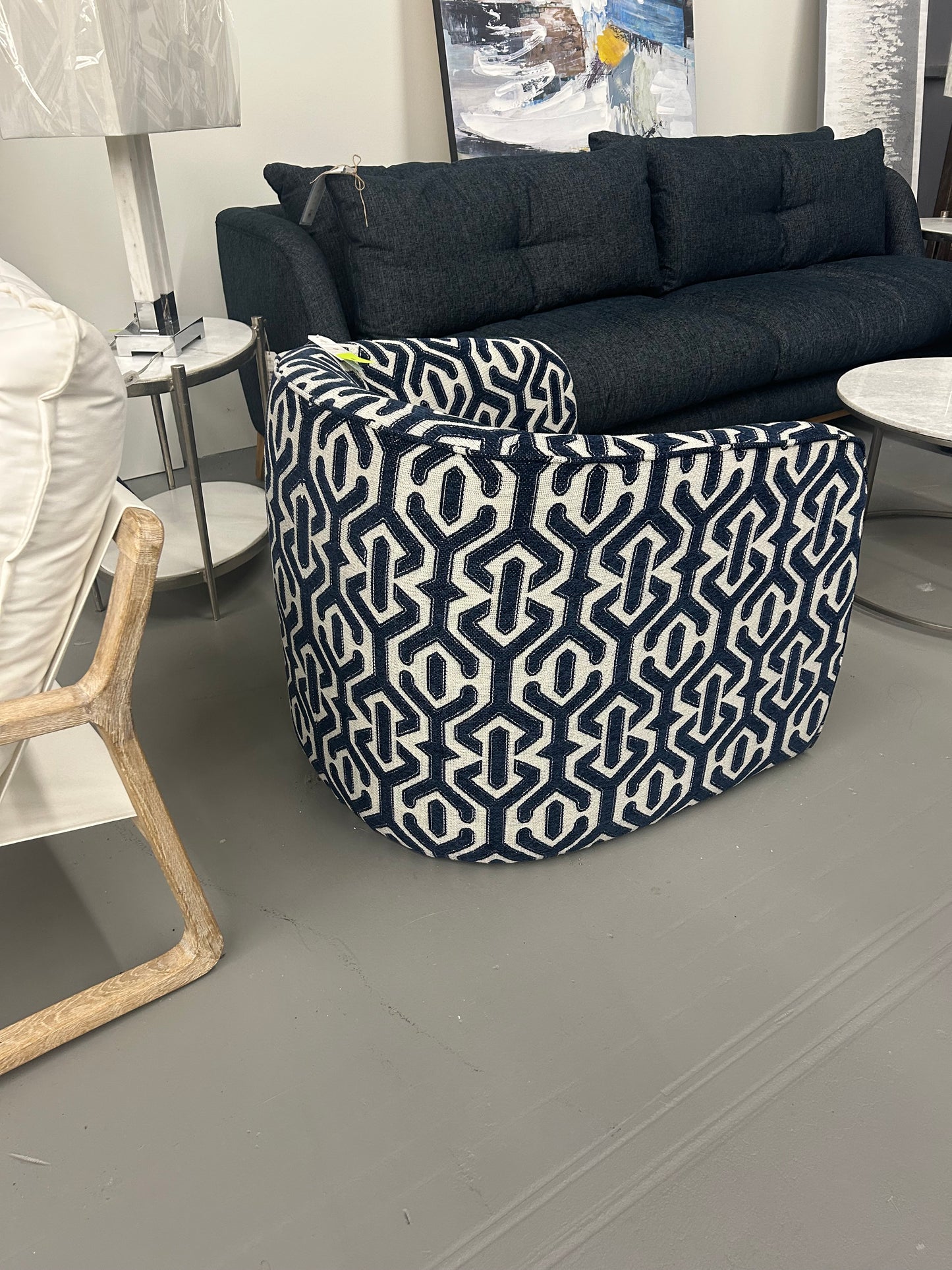 Blue and White Occassional Chair