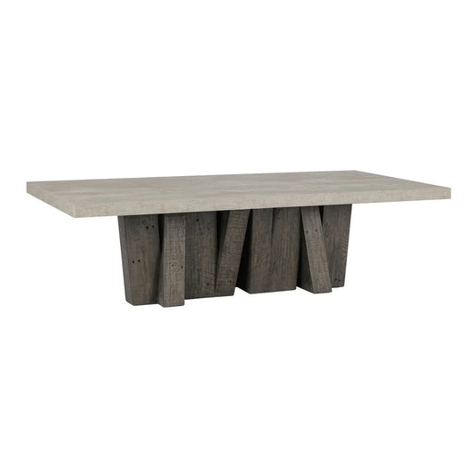 Simone 66" Coffee Table Olive Brown/Antique Gray