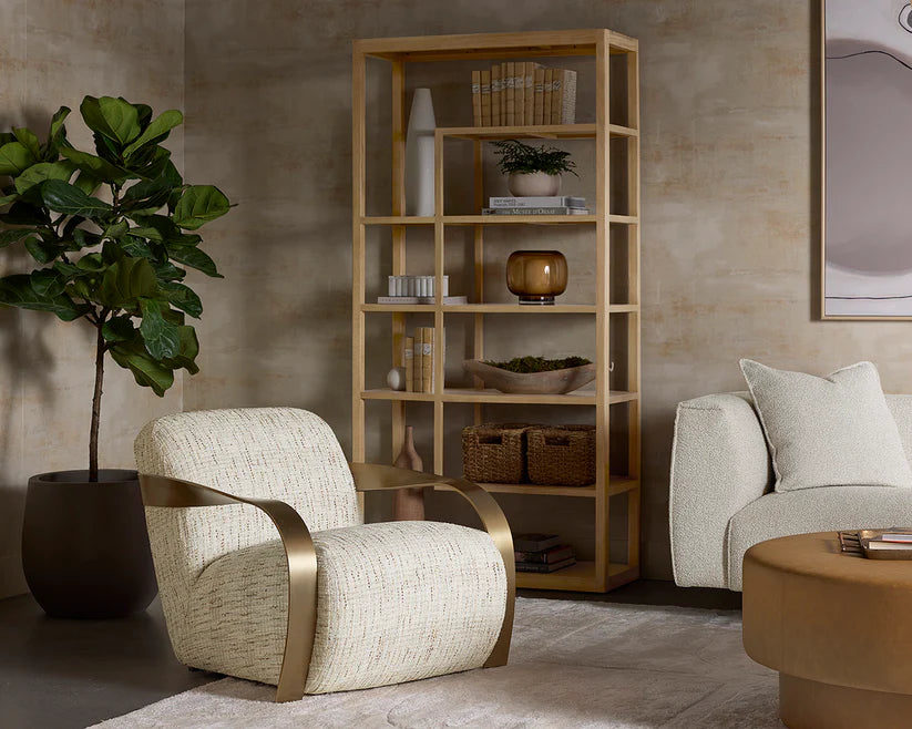 Sonesta Lounge Chair - Antique Brass (Performance Fabric)