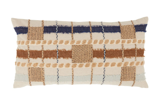 ML Stratton Pillow-Blue Multi 14"x26"