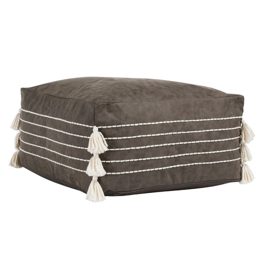 Ezekiel Vegan Leather Pouf