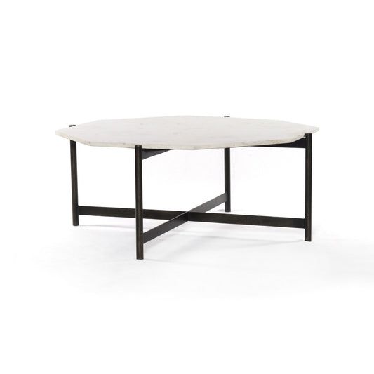 Adair Coffee Table, Raw Brass