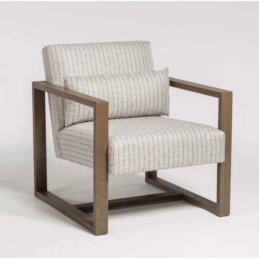 Soho Occasional Chair in Steel Twill and Driftwood