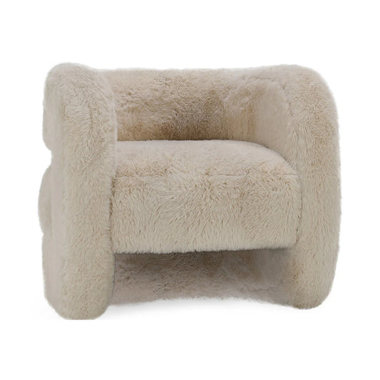 Teddy Plush Accent Chair Sand